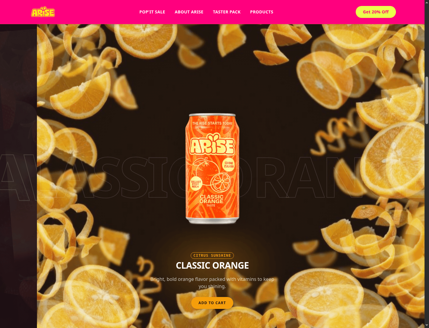 Arise Soda Concept Redesign