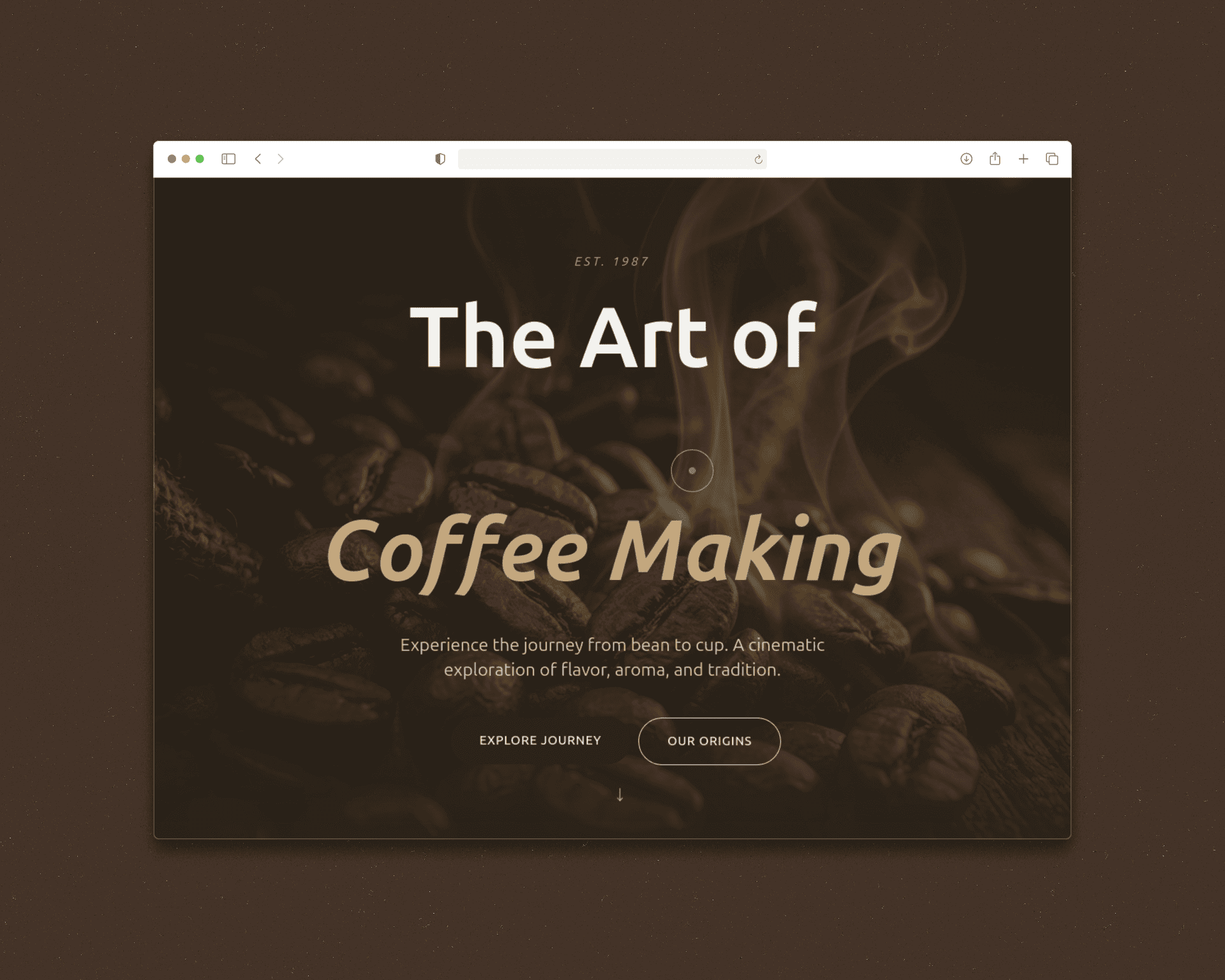 Cinematic Coffee Experience